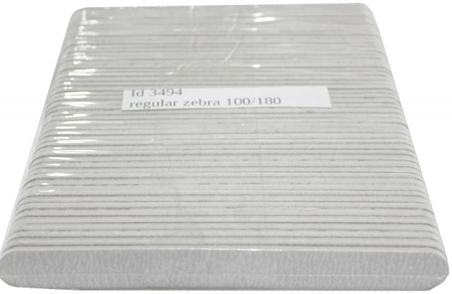 Straight Nail File - Zebra 100/180