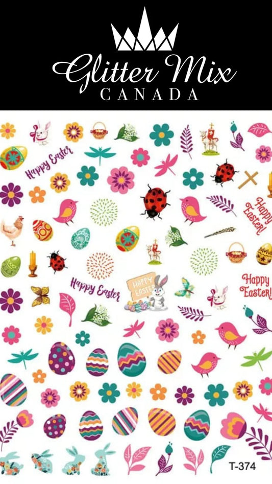 Sticker Decals - Easter Flowers