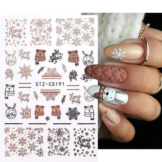 Sticker Decals Christmas-Rose Gold