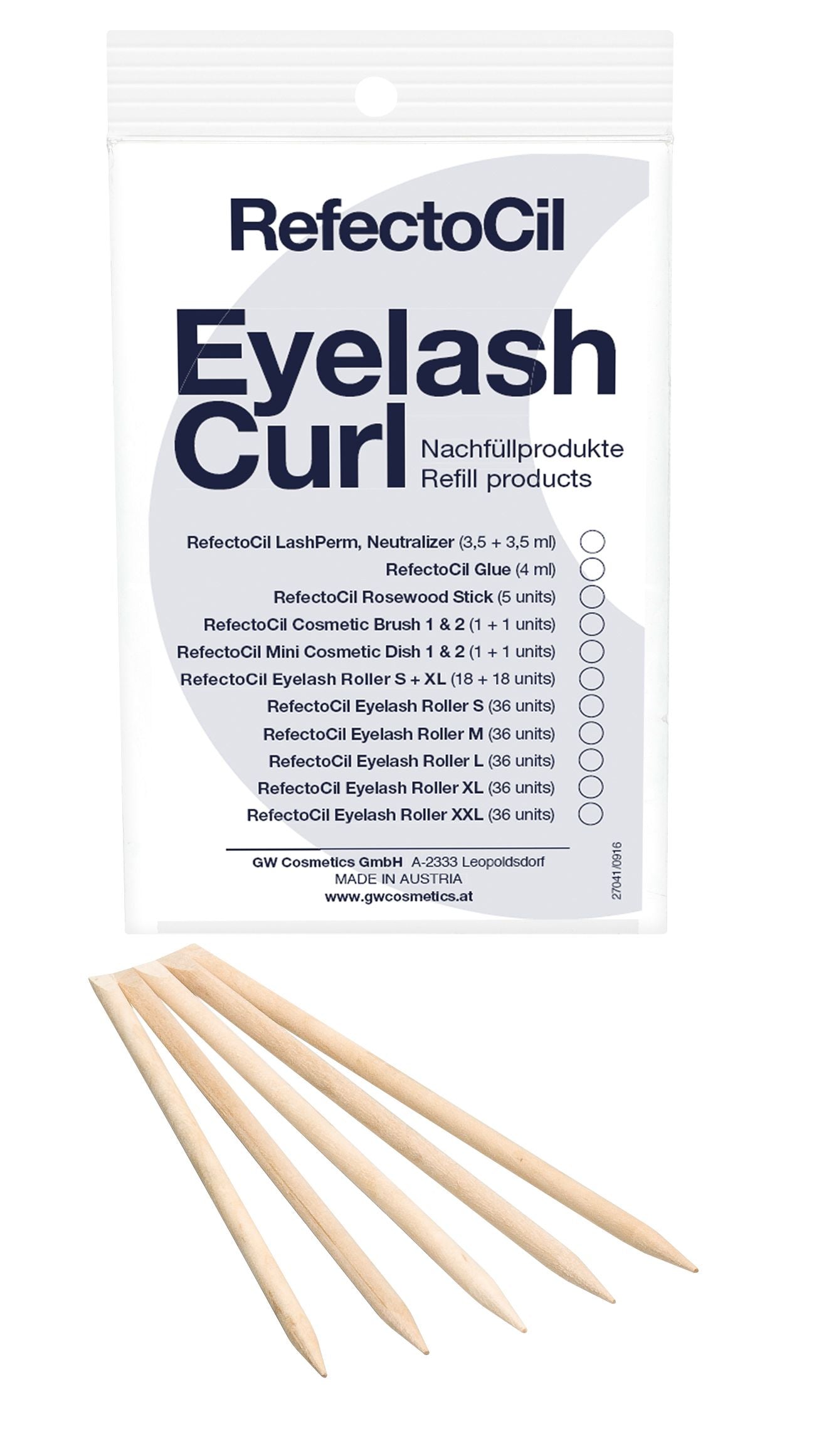 Eyelash Curl Rosewood Sticks